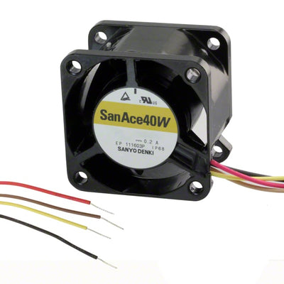 9WL0412P3G001 by Sanyo Denki America Inc. - FAN AXIAL 40X28MM 12VDC WIRE