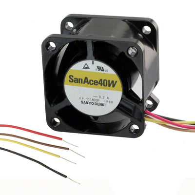 9WL0424P3G001 by Sanyo Denki America Inc. - FAN AXIAL 40X28MM 24VDC WIRE