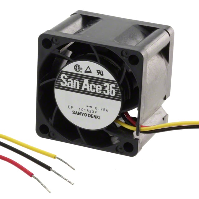 9GV3612P3J03 by Sanyo Denki America Inc. - FAN AXIAL 36X28MM 12VDC WIRE