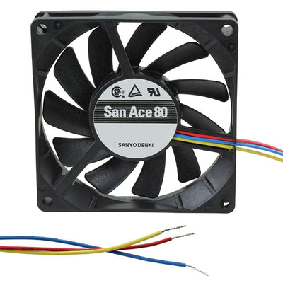 109R0805M4D01 by Sanyo Denki America Inc. - FAN AXIAL 80X25MM BALL 5VDC WIRE
