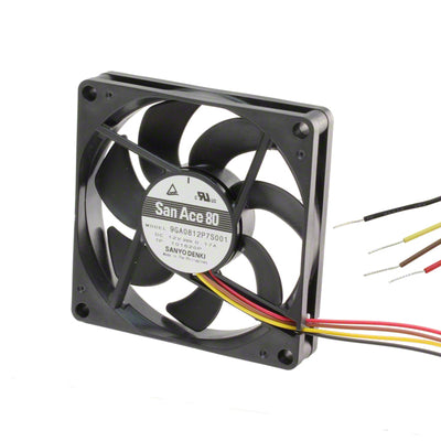 9GA0812P7G001 by Sanyo Denki America Inc. - FAN AXIAL 80X15MM 12VDC WIRE