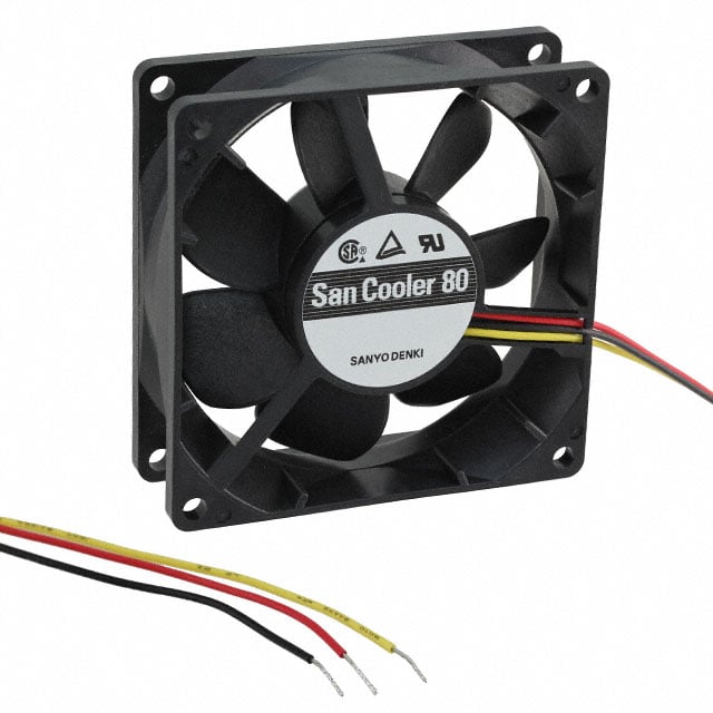 9A0812G4011 by Sanyo Denki America Inc. - FAN AXIAL 80X25MM 12VDC WIRE