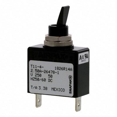 T11-4-2.50A-26478-1 by Sensata-Airpax - CIRCUIT BREAKER MAG-HYDR TOGGLE