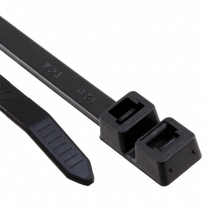 T120RDH0K2 by HellermannTyton - CABLE TIE DB HEAD BLK 120LB 1.308
