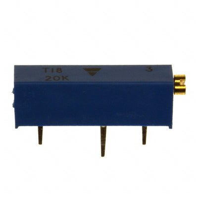 T18203KT10 by Vishay Sfernice - TRIMMER 20KOHM 0.75W PC PIN SIDE
