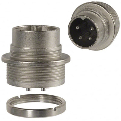 T3302100U by Amphenol Tuchel Industrial - CONNECTOR RECPT MALE 4P SILV SLDR CUP