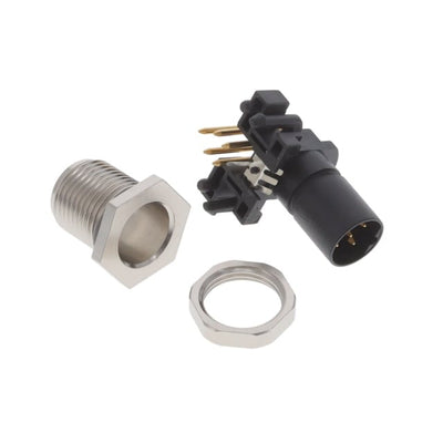 T4144435051-000 by TE Connectivity AMP Connectors - M12 RA M PNL REAR B 5P PCB SHLD