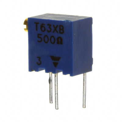 T63XB501KT20 by Vishay Sfernice - TRIMMER 500OHM 0.25W PC PIN SIDE