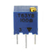 T63YB101KT20 by Vishay Sfernice - TRIMMER 100 OHM 0.25W PC PIN TOP
