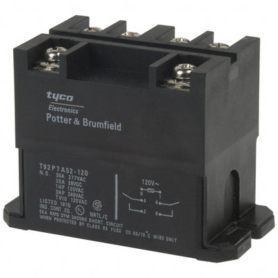 T92P7D52-24 by TE Connectivity Potter & Brumfield Relays - RELAY GEN PURPOSE DPST 30A 24V