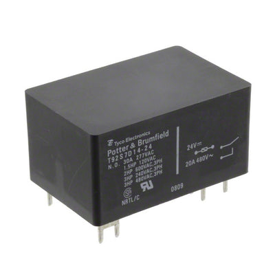 T92S7D14-24 by TE Connectivity Potter & Brumfield Relays - RELAY GEN PURPOSE DPST 30A 24V
