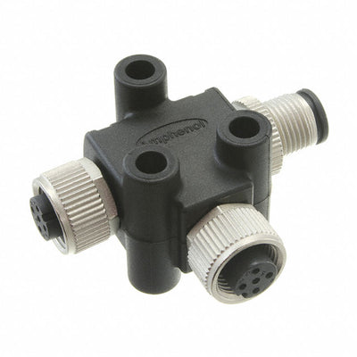 TA-A03F-A03M-A03F-01 by Amphenol LTW - CONNECTOR T-ADPT 3P-3/3P F-F/M INLINE
