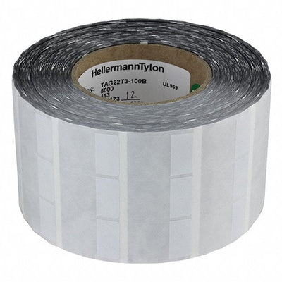 TAG22T3-100B by HellermannTyton - LABEL SELF LAMINATNG 1X1.43"" WHT