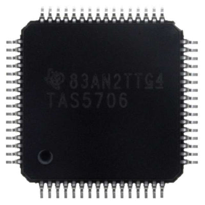 TAS5706PAPR by Texas Instruments - IC AMP D DUAL/QUAD 20.6W 64HTQFP