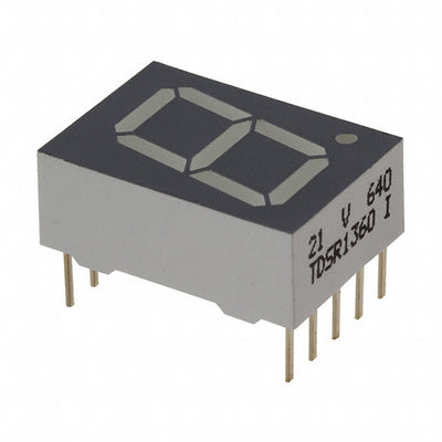 TDSR1360 by Vishay Semiconductor Opto Division - DISPLAY 7SEG 0.51"" SGL RED 10DIP