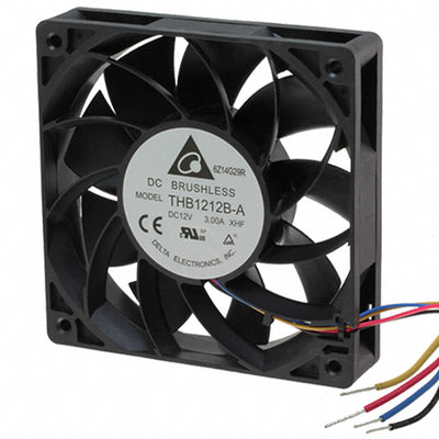 THB1212B-AXHF by Delta Electronics - FAN AXIAL 120X25.4MM 12VDC WIRE