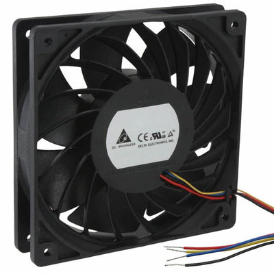 THB1224B-PM00 by Delta Electronics - FAN AXIAL 120X25.4MM 24VDC WIRE