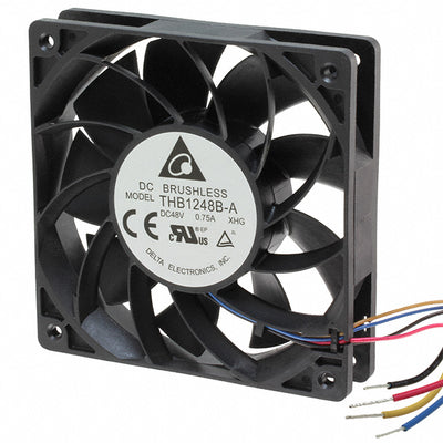 THB1248B-AXHG by Delta Electronics - FAN AXIAL 120X25.4MM 48VDC WIRE
