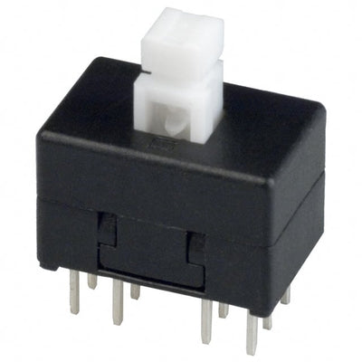 TL4201EEYA by E-Switch - PUSH SWITCH 4PDT 0.1A 30V