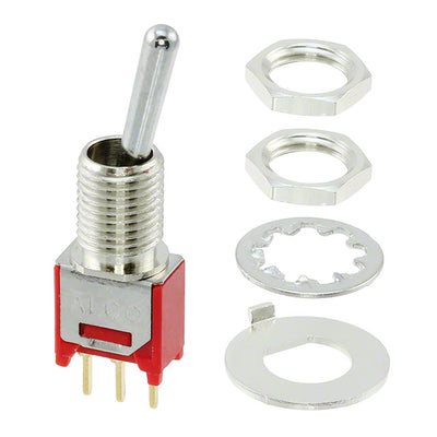 TMS1T4B5M2RE by TE Connectivity ALCOSWITCH Switches - SWITCH TOGGLE SPDT 0.4VA 20V