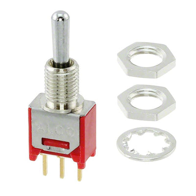TMS3T3B1M2RE by TE Connectivity ALCOSWITCH Switches - SWITCH TOGGLE SPDT 0.4VA 20V