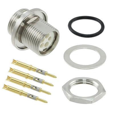 TS2P4M20 by Switchcraft Inc. - CONNECTOR RECPT MALE 4POS GOLD CRIMP