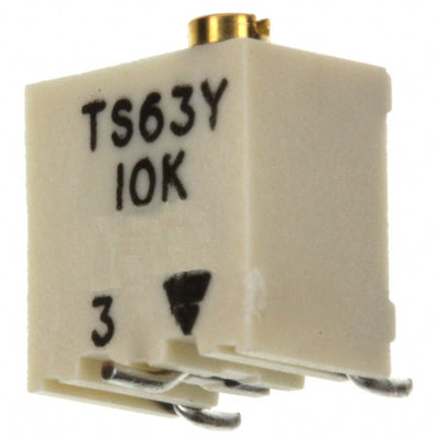 TS63Y103KR10 by Vishay Sfernice - TRIMMER 10K OHM 0.25W GW TOP ADJ