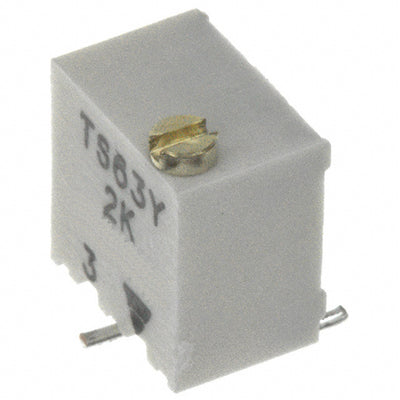 TS63Y202KR10 by Vishay Sfernice - TRIMMER 2K OHM 0.25W GW TOP ADJ