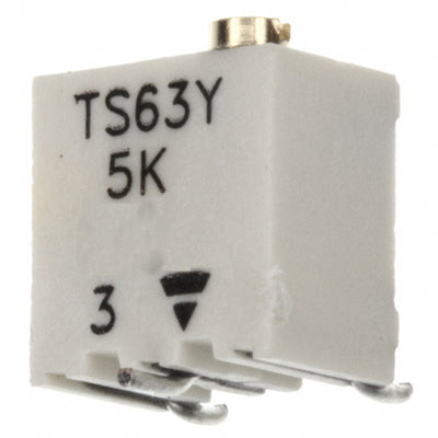 TS63Y502KR10 by Vishay Sfernice - TRIMMER 5K OHM 0.25W GW TOP ADJ