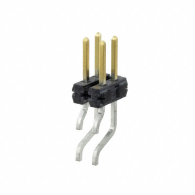 TSM-102-01-L-DH by Samtec Inc. - CONNECTOR HEADER SMD R/A 4POS 2.54MM