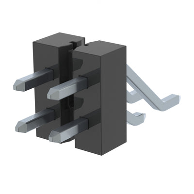 TSM-102-04-T-DH by Samtec Inc. - CONNECTOR HEADER SMD R/A 4POS 2.54MM