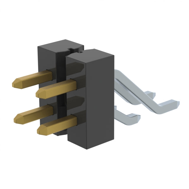 TSM-102-04-S-DH-P-TR by Samtec Inc. - CONNECTOR HEADER SMD R/A 4POS 2.54MM
