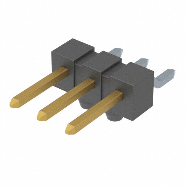 TSM-103-01-SM-SH-A-TR by Samtec Inc. - CONNECTOR HEADER SMD R/A 3POS 2.54MM