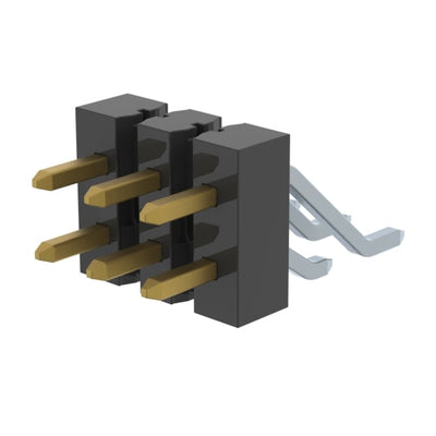 TSM-103-04-F-DH by Samtec Inc. - CONNECTOR HEADER SMD R/A 6POS 2.54MM