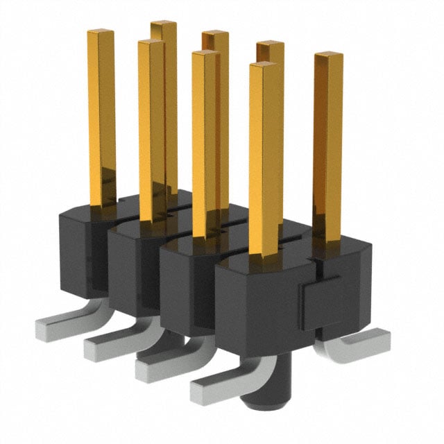 TSM-104-01-L-DV-A-TR by Samtec Inc. - CONNECTOR HEADER SMD 8POS 2.54MM