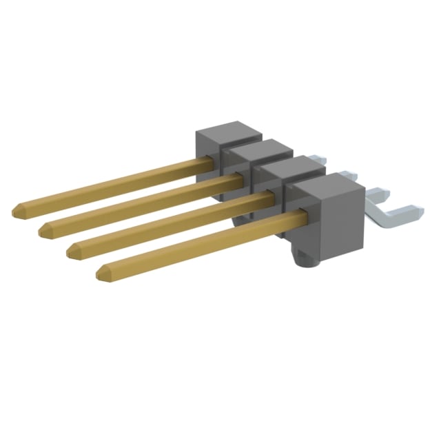 TSM-104-03-S-SH-A by Samtec Inc. - CONNECTOR HEADER SMD R/A 4POS 2.54MM