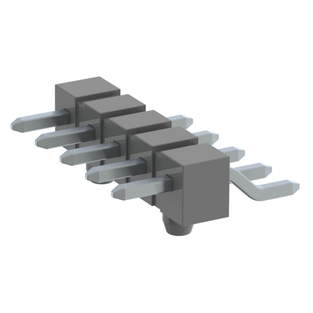 TSM-105-04-T-SH-A by Samtec Inc. - CONNECTOR HEADER SMD R/A 5POS 2.54MM