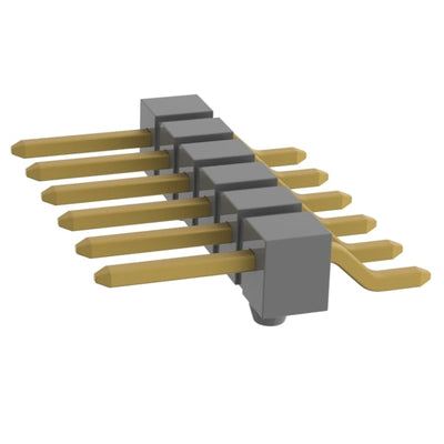 TSM-106-01-G-SH-A by Samtec Inc. - CONNECTOR HEADER SMD R/A 6POS 2.54MM
