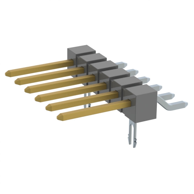 TSM-106-02-S-SH-LC by Samtec Inc. - CONNECTOR HEADER SMD R/A 6POS 2.54MM
