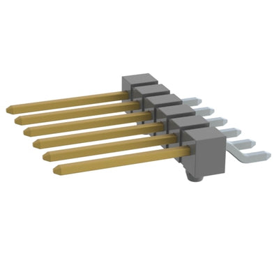 TSM-106-03-LM-SH-A by Samtec Inc. - CONNECTOR HEADER SMD R/A 6POS 2.54MM