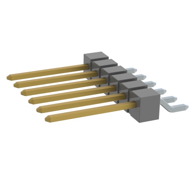 TSM-106-03-S-SH by Samtec Inc. - CONNECTOR HEADER SMD R/A 6POS 2.54MM