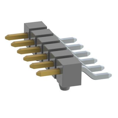 TSM-106-04-S-SH-A by Samtec Inc. - CONNECTOR HEADER SMD R/A 6POS 2.54MM