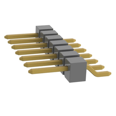 TSM-107-01-G-SH by Samtec Inc. - CONNECTOR HEADER SMD R/A 7POS 2.54MM