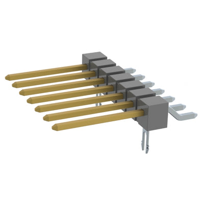 TSM-107-03-L-SH-LC by Samtec Inc. - CONNECTOR HEADER SMD R/A 7POS 2.54MM