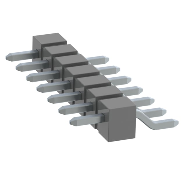 TSM-107-04-T-SH-P by Samtec Inc. - CONNECTOR HEADER SMD R/A 7POS 2.54MM
