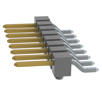 TSM-108-01-SS-SH-A by Samtec Inc. - CONNECTOR HEADER SMD R/A 8POS 2.54MM