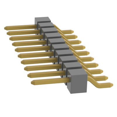TSM-110-01-H-SH by Samtec Inc. - CONNECTOR HEADER SMD R/A 10POS 2.54MM