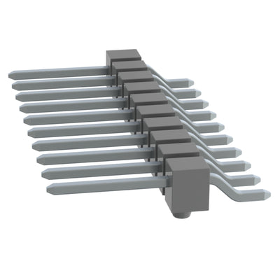 TSM-110-02-TM-SH-A-P by Samtec Inc. - CONNECTOR HEADER SMD R/A 10POS 2.54MM