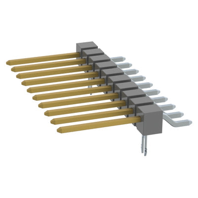 TSM-110-03-L-SH-LC by Samtec Inc. - CONNECTOR HEADER SMD R/A 10POS 2.54MM