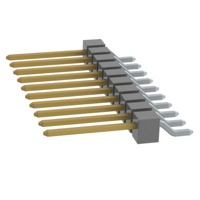 TSM-110-03-LM-SH by Samtec Inc. - CONNECTOR HEADER SMD R/A 10POS 2.54MM